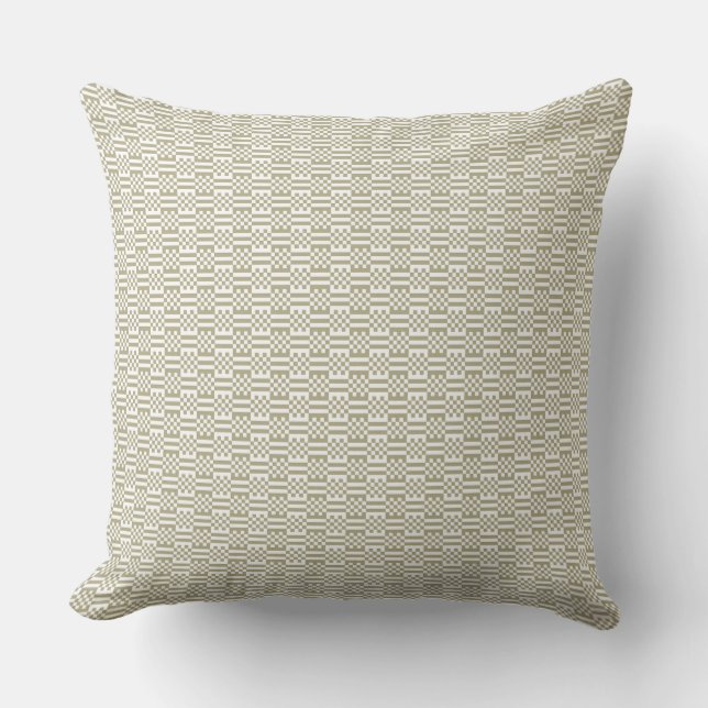 Sage Green Geometric Minimalist Throw Pillow (Front)