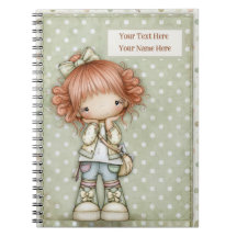 Sage Green Ginger Red Pastel Pink Retro Polka Dot