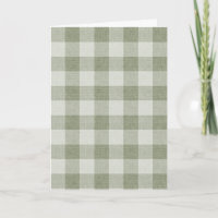 Sage Green Gingham Buffalo Check Linen Texture