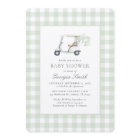 Sage Green Gingham Gender Neutral Golf Baby Shower