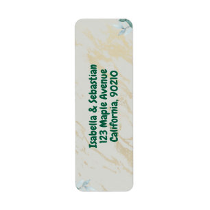 Sage Green & Gold Eucalyptus Return Address Label