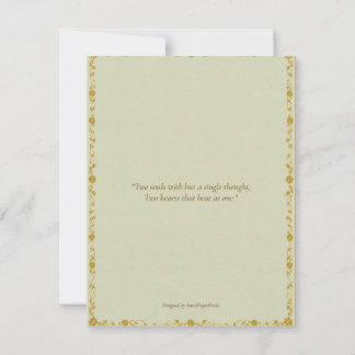 Sage Green Gold Wax Seal Wedding RSVP Card