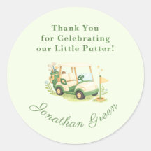 Sage Green Golf Cart Baby Shower Favor