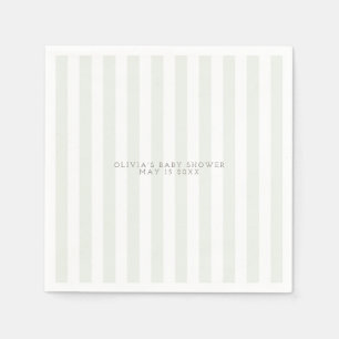 sage green golf cart baby shower napkin