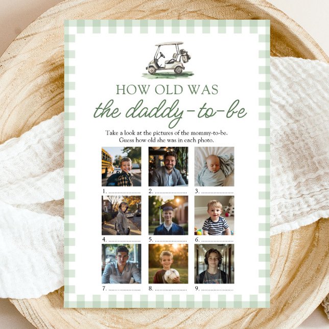 Sage Green Golf How Old Was The Daddy Game Invitation (Sage Green Golf How Old Was The Daddy Game)