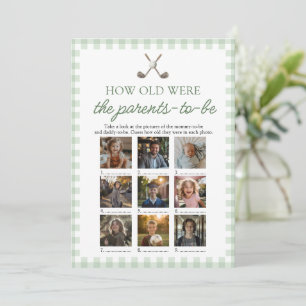 Sage Green Golf How Old Were The Parents Game Invitation
