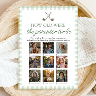 Sage Green Golf How Old Were The Parents Game Invitation