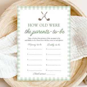 Sage Green Golf How Old Were The Parents Game Invitation