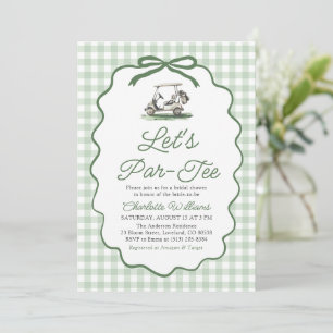 Sage Green Golf New to the Club Bridal Shower Invitation