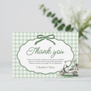 Sage Green Golf New to the Club Thank you card