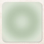 Sage Green Gradient Aura Square Paper Coaster<br><div class="desc">Gradient Design - Aura Effect – Sage Green.</div>
