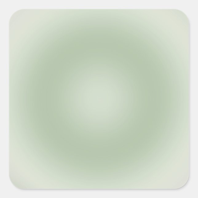 Sage Green Gradient Aura Square Sticker (Front)