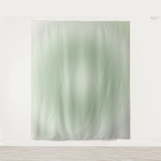 Sage Green Gradient Aura Tapestry (Front)