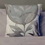 Sage Green, Gray & Cream Artistic Watercolor Cushion<br><div class="desc">Modern throw pillow features an artistic abstract design in a sage green, gray and cream palette. An organic artistic abstract design features a watercolor leaf and a geometric circle composition with shades of sage green and grey black and gold accents on a cream colored background. Inspired by nature, this abstract...</div>