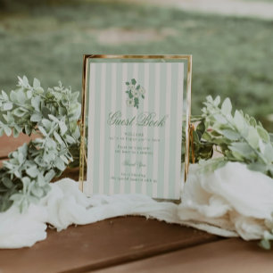 Sage Green Guest Book Table Sign