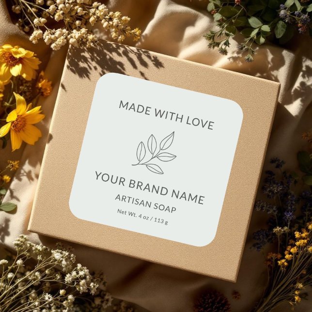Sage Green Handcrafted Minimalist Botanical Label (Creator Uploaded)