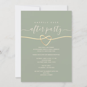 Sage Green Happily Ever After Invitation