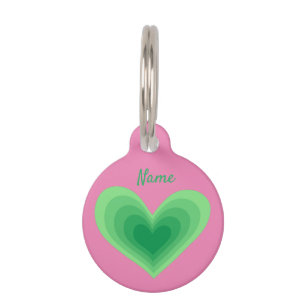 Sage Green Heart Thunder_Cove Pet Tag