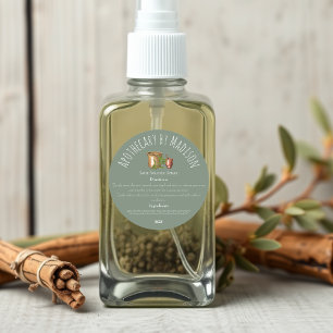 Sage Green Herbal Product Ingredients Labels