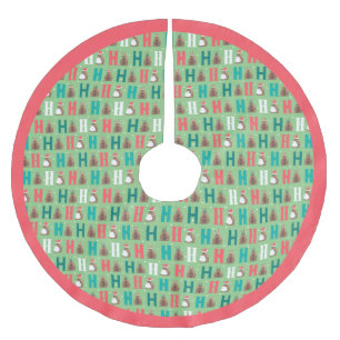 Sage Green Ho Ho Ho Armadillo Brushed Polyester Tree Skirt