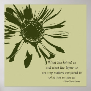 Sage Green Inspirational Floral Poster
