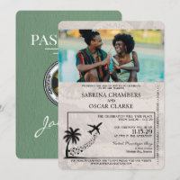 Sage Green Jamaica Passport Wedding