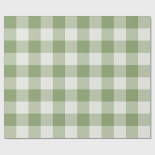Sage Green Large Buffalo Check Gingham Wrapping Paper