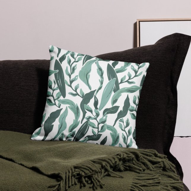 Sage Green Leaves  Cushion (Creator Uploaded)