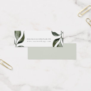 Sage Green Leaves Wedding Website RSVP