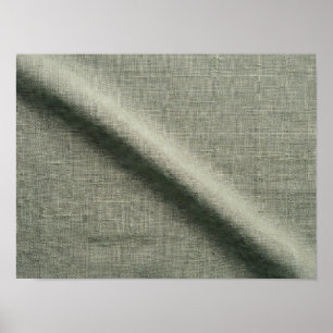 Sage Green Linen Fold Texture Poster