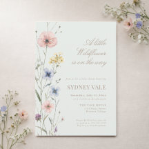 Sage Green Little Wildflower Botanical Baby Shower