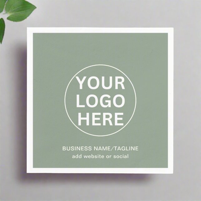 Sage Green Logo l Professional Corporate Events  Napkin (Creator Uploaded)