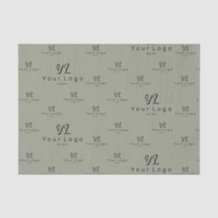 Sage Green Logo pattern Business Brand Packaging Tissue Paper