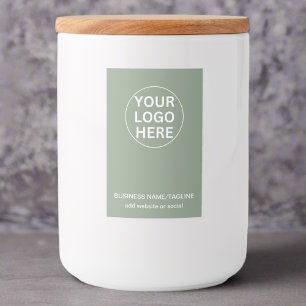 Sage Green Logo & Text l Promotional Business Food Label