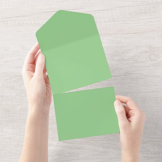 Sage Green Luxe Wedding Invite (Tearaway)