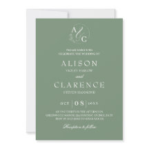 Sage Green Luxury Monogram Wedding