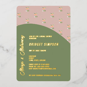 sage green margs and matrimony bridal shower 