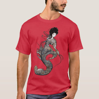 Sage Green Mermaid Art and Mermaid Gifts T-Shirt