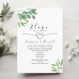 Sage Green Micro Wedding Invitation