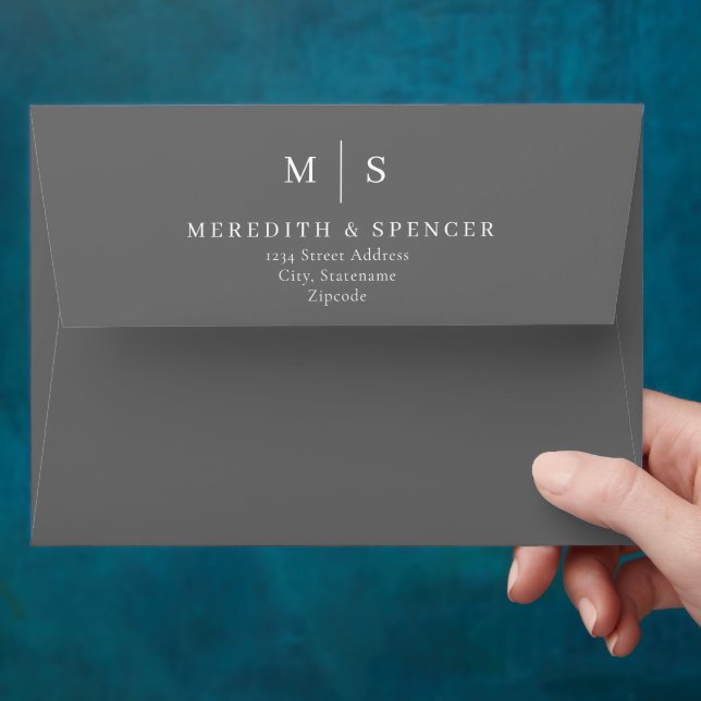 Sage Green Minimal Chic Elegant Wedding Envelope (Hand)