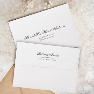 Sage Green Minimalist Botanical Elegant Wedding Envelope