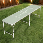 Sage Green Minimalist Modern Monogram Elegant  Beer Pong Table<br><div class="desc">Introducing our Sage Green Minimalist Modern Monogram Elegant Collection: Elevate your aesthetic with serene sophistication and timeless elegance. Our collection showcases minimalist designs in a tranquil sage green hue, complemented by refined monograms tailored to your personal style. From polished stationery to versatile accessories, each piece in our collection is meticulously...</div>