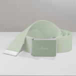 Sage Green Minimalist Modern Monogram Elegant  Belt<br><div class="desc">Introducing our Sage Green Minimalist Modern Monogram Elegant Collection: Elevate your aesthetic with serene sophistication and timeless elegance. Our collection showcases minimalist designs in a tranquil sage green hue, complemented by refined monograms tailored to your personal style. From polished stationery to versatile accessories, each piece in our collection is meticulously...</div>