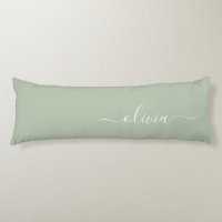 Sage Green Minimalist Modern Monogram Elegant