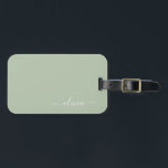 Sage Green Minimalist Modern Monogram Elegant Luggage Tag<br><div class="desc">Introducing our Sage Green Minimalist Modern Monogram Elegant Collection: Elevate your aesthetic with serene sophistication and timeless elegance. Our collection showcases minimalist designs in a tranquil sage green hue, complemented by refined monograms tailored to your personal style. From polished stationery to versatile accessories, each piece in our collection is meticulously...</div>