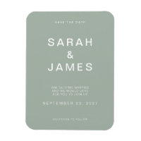 Sage Green Minimalist Modern Wedding Save the Date