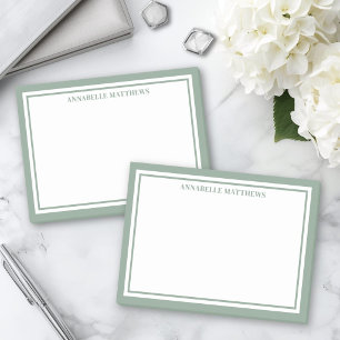 Sage Green Minimalist Monogram Post-it Notes