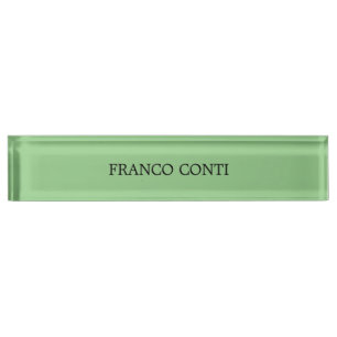 Sage Green Minimalist Plain Modern Nameplate
