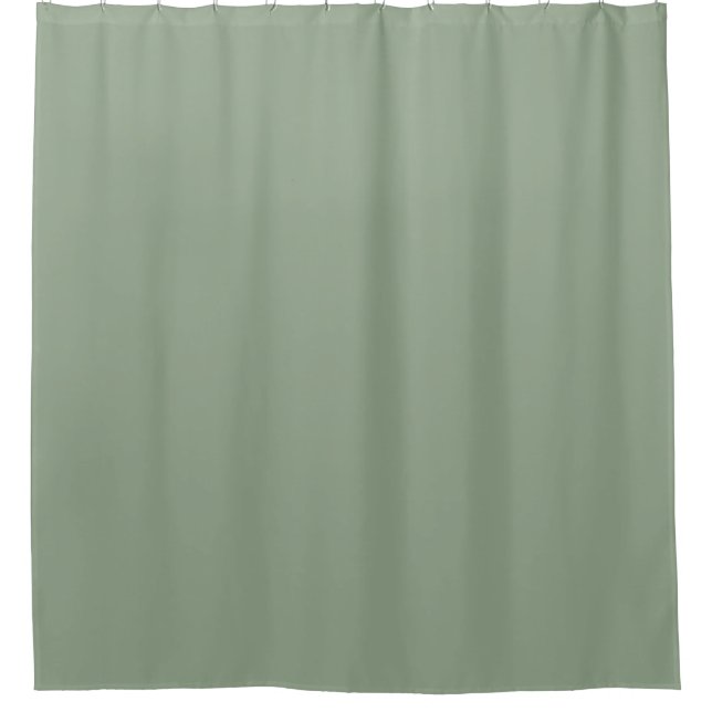 Sage Green Minimalist Shower Curtain (Front)