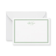 Sage Green Minimalist Simple Monogram Two Border